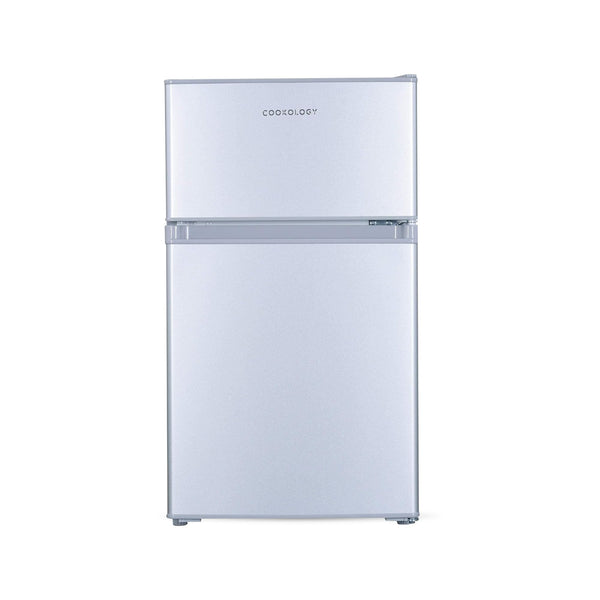Cookology UCFF87SL 47cm Freestanding under counter Small Fridge Freezer in Silver