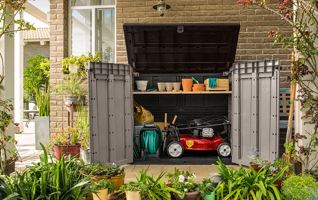 Keter 250001 Store It Out Pro Outdoor Storage Shed, 145.5 x 82 x 123cm Beige/Brown